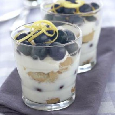 Summer Trifle with Blue Grapes