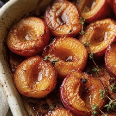 Roasted Golden Plums