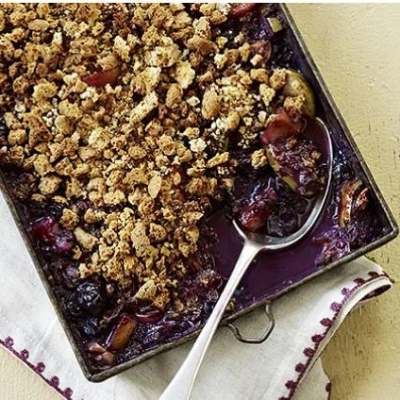 Barbecued Summer Fruit Gratin