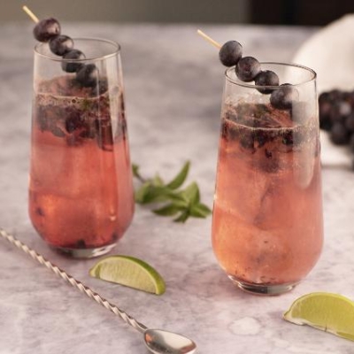 Blue Grape Mojito Mocktail