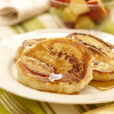 Ontario Peach Ricotta Pancakes